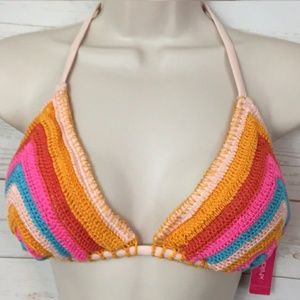 Xhilaration Crochet Bikini Swim Top